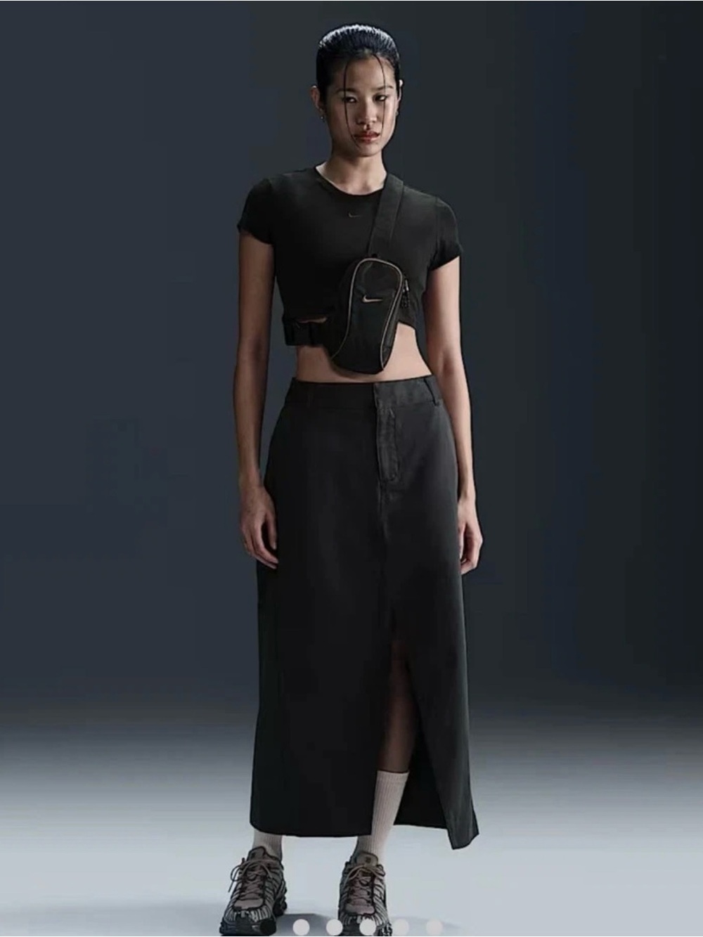 Nike Sportswear Collection Twill Skirt Size XS Black